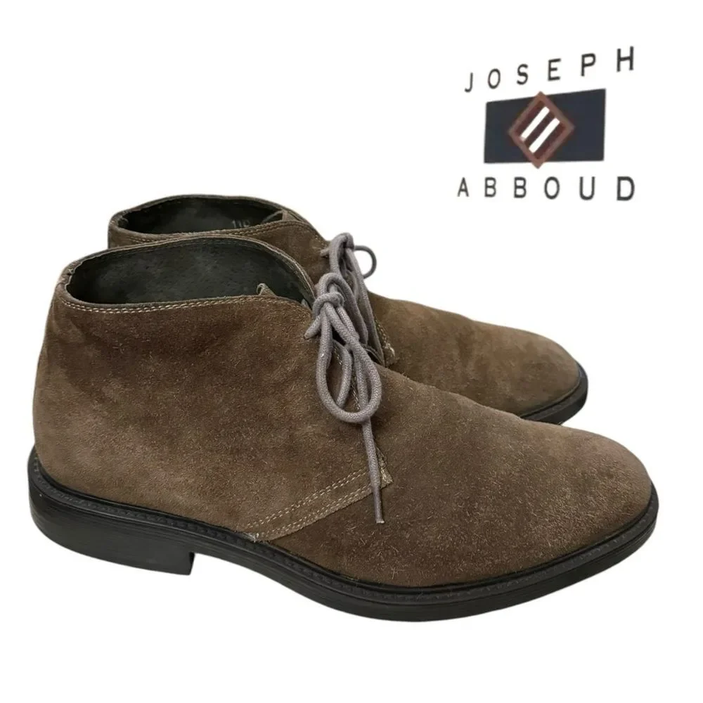 Joseph Abboud Men's Suede Leather Chukka Boots 43 44